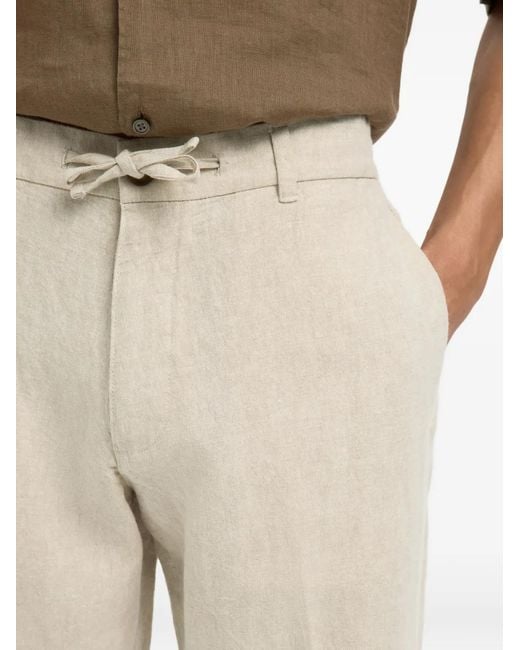SELECTED Natural Drawstring Trousers for men