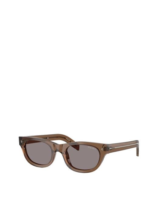 Prada Gray Rectangle Frame Sunglasses for men