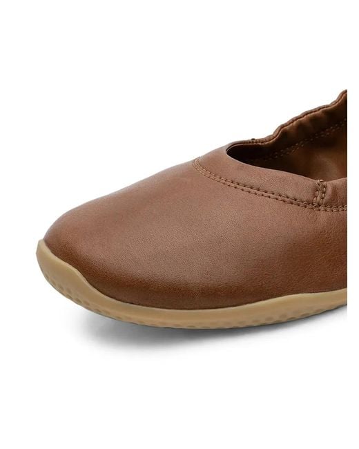 Vivobarefoot White Asana Yin Elasticated Leather Ballet Flats