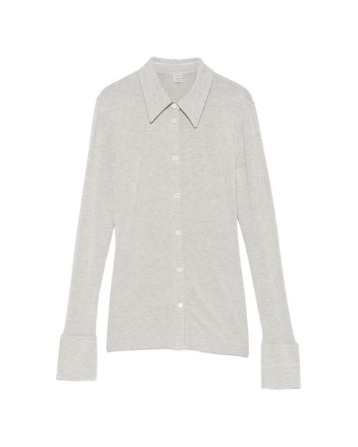 Totême White Fitted Jersey Shirt