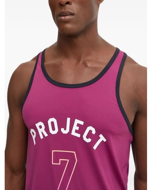 Under Armour Red Project Rock Mesh Badge Of Honor Vest for men