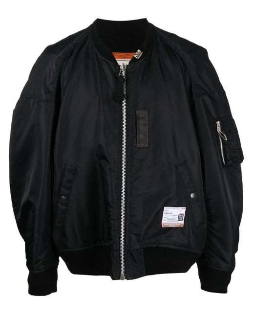 Maison Mihara Yasuhiro Patch-detail Oversize Bomber Jacket in Black for ...