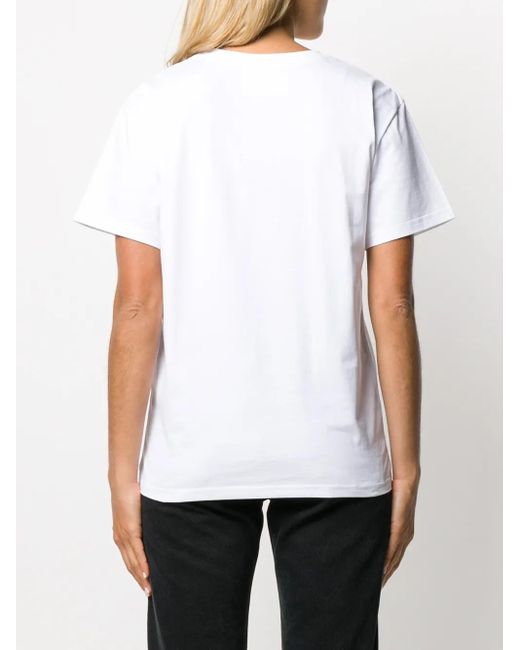 Alberta Ferretti White T-Shirt Mit Pailletten