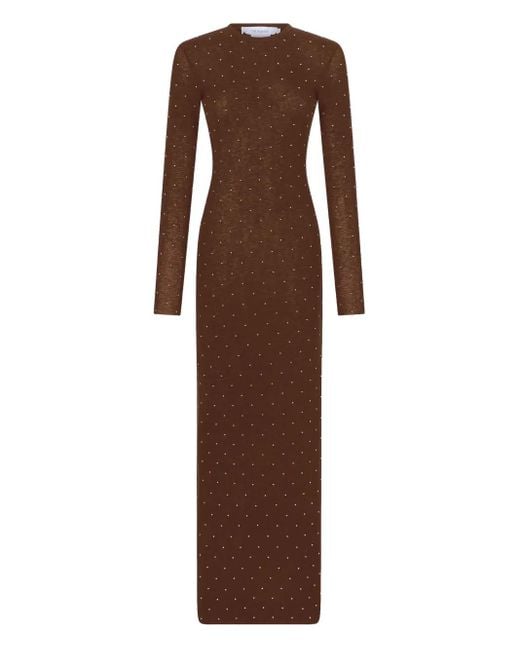 Rabanne デコラティブ マキシドレス Brown