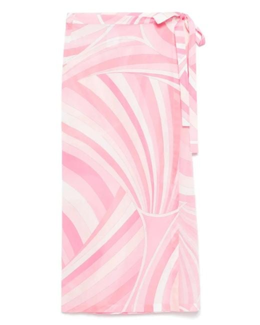 Emilio Pucci Pink Iride Cotton Beach Cover-Up