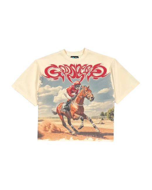 Godspeed T-Shirt mit Pferde-Print in White für Herren