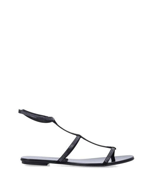 Pedro Garcia White Enola T-Bar Sandals