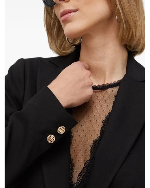 Morgan Blue Button-Cuff Blazer