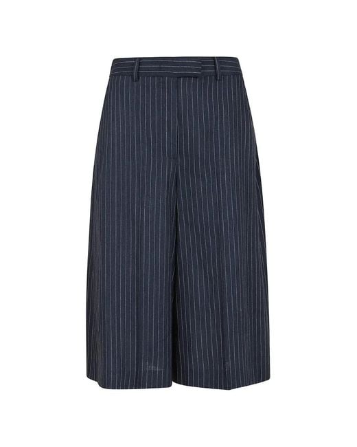 Lardini Blue Pinstripe Shorts