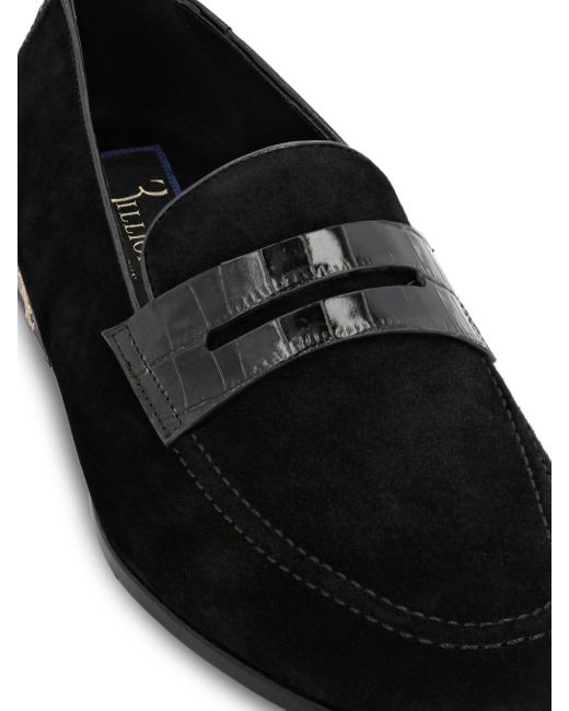 Billionaire Penny-Loafer aus Wildleder in Black für Herren