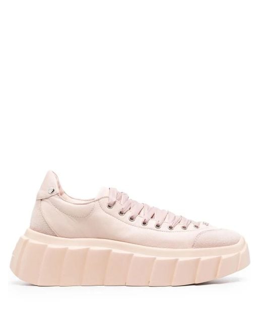 Agl Attilio Giusti Leombruni Pink Blondie Ties Leather Sneakers