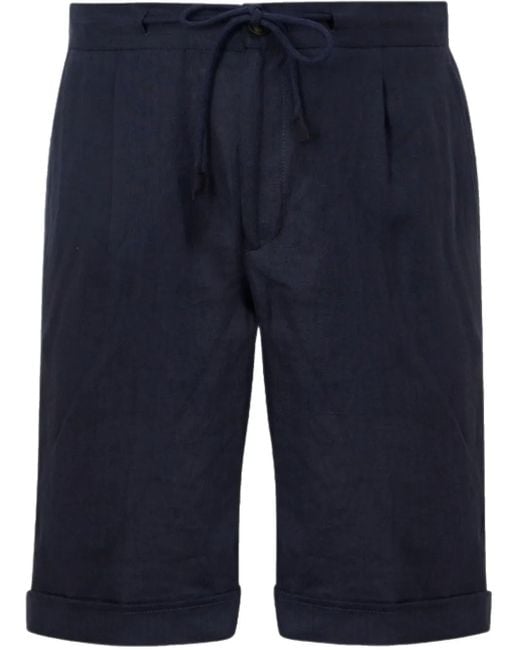 Gran Sasso Blue Linen Shorts for men