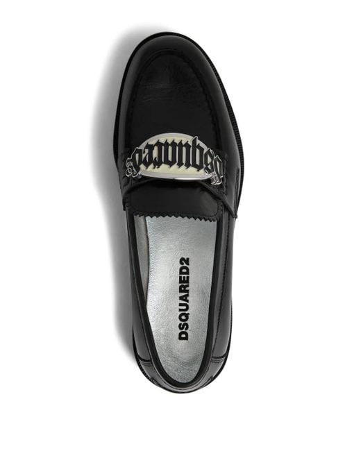 Mocasines con placa del logo DSquared² de color Black