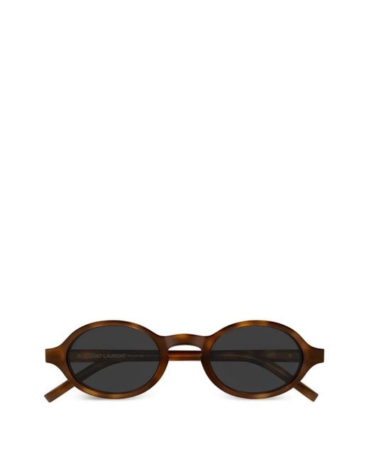 Saint Laurent Black Oval-Frame Sunglasses