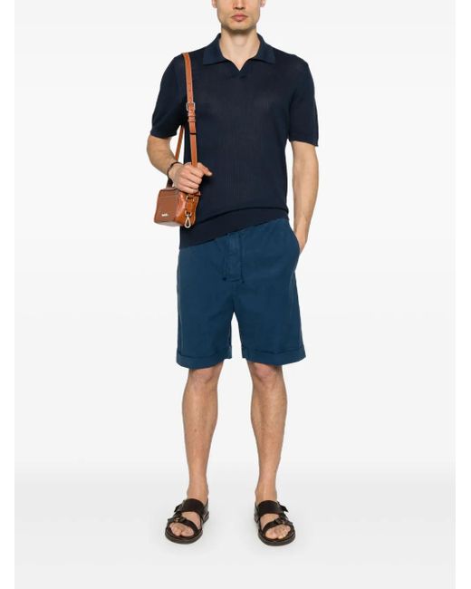 Fedeli Blue Bambu T-Shirt for men