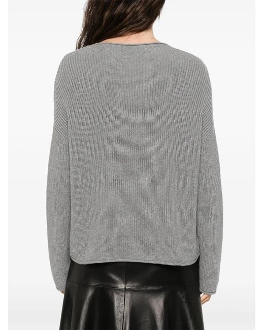 Marc O' Polo Geribbelde Pullover in het Gray