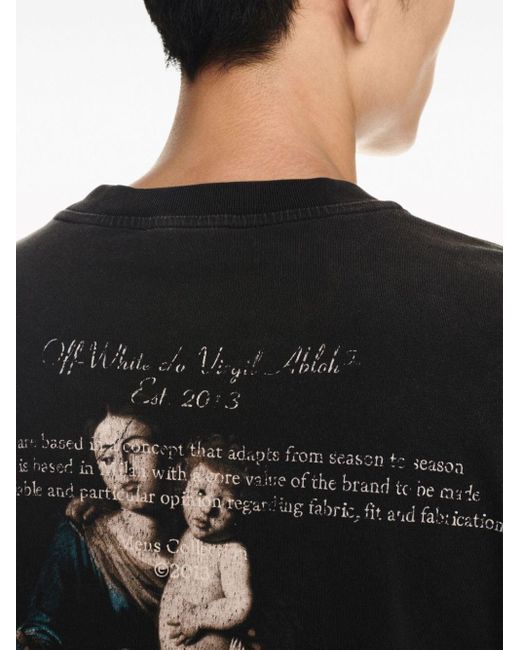 T-shirt en coton à imprimé graphique Off-White c/o Virgil Abloh pour homme en coloris Black