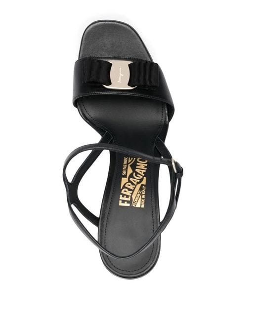 Ferragamo Black Gabriela 95Mm Open-Toe Sandals