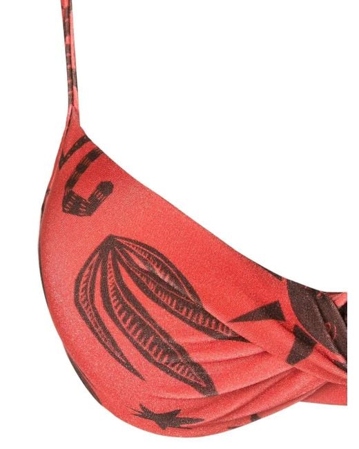 Lygia & Nanny Red Veronica Printed Bikini Set