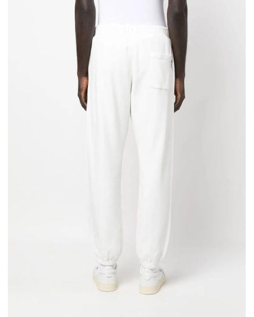 Autry White Logo-Print Drawstring Track Pants for men
