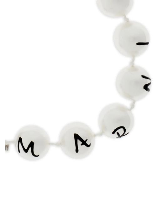 Marni White Beaded Toggle Bracelet