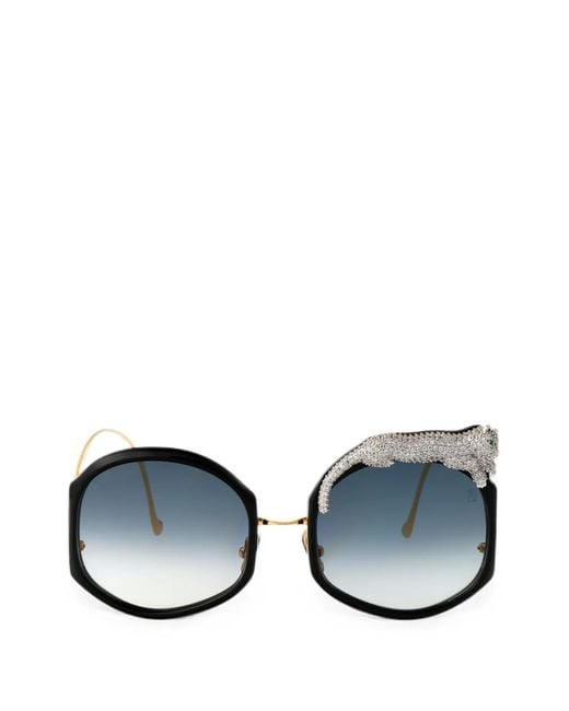 Anna Karin Karlsson Blue Rose Et Le Reve Geometric-Frame Sunglasses
