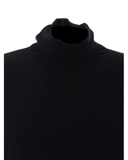 Thom Krom Blue Contrast-Stitch Roll-Neck Sweater for men