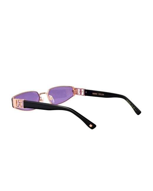DSquared² Purple Geometric-Frame Sunglasses