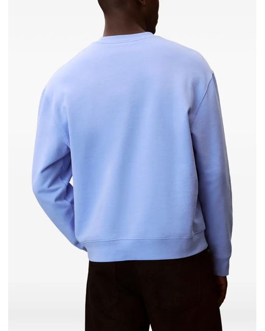 Calvin Klein Blue Cotton Sweatshirt for men