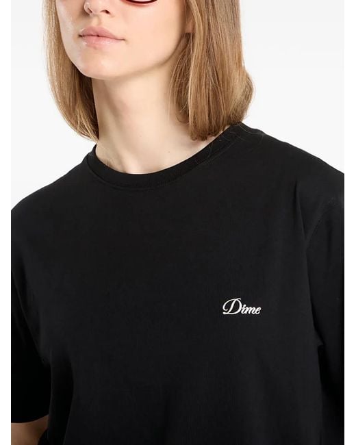 Dime Black Cursive Logo T-Shirt