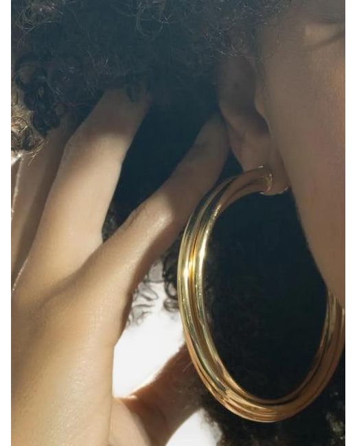 Gas Bijoux Natural Atik Intertwined Hoop Earrings