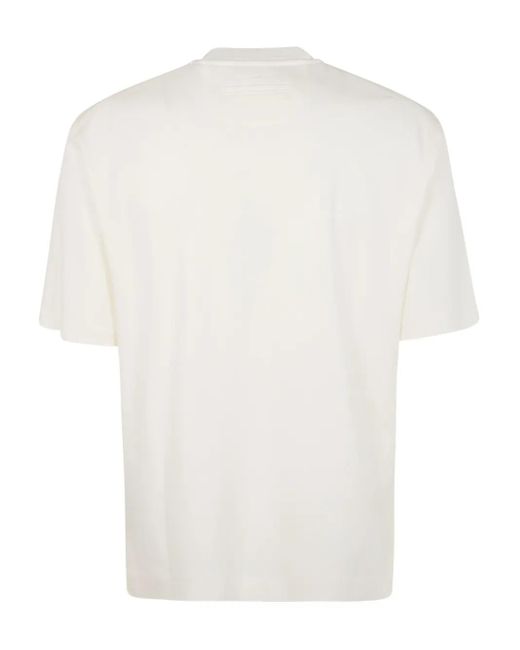 Zegna White Cotton And Silk T-Shirt for men