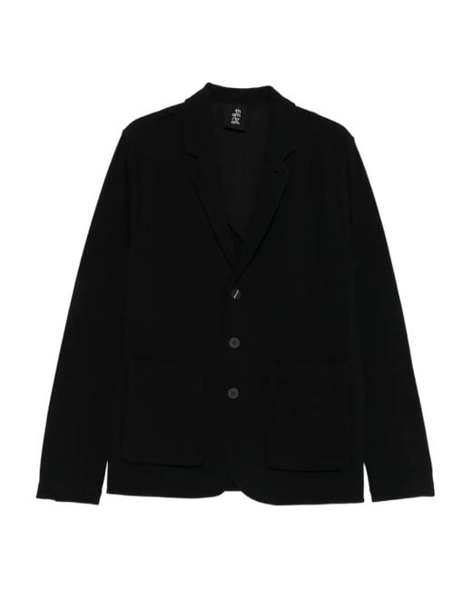 Thom Krom Black Buttoned Single-Breasted Blazer for men