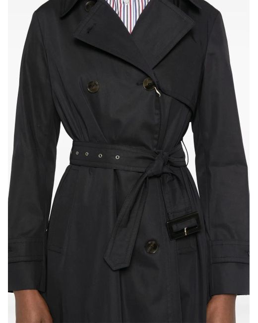 Herno Black Belted Trench Coat