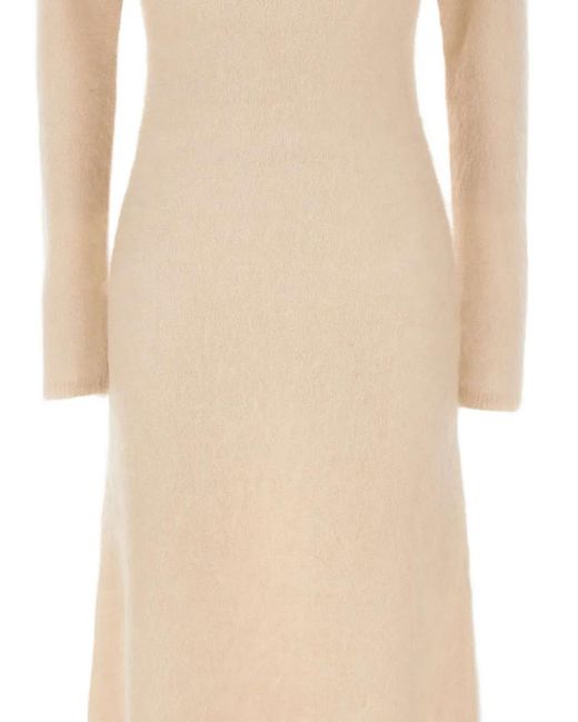 THE GARMENT Natural Roma Long-Sleeve Boat-Neck Maxi Dress