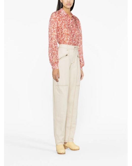 Isabel Marant Natural Fanny Denim Cotton Jeans