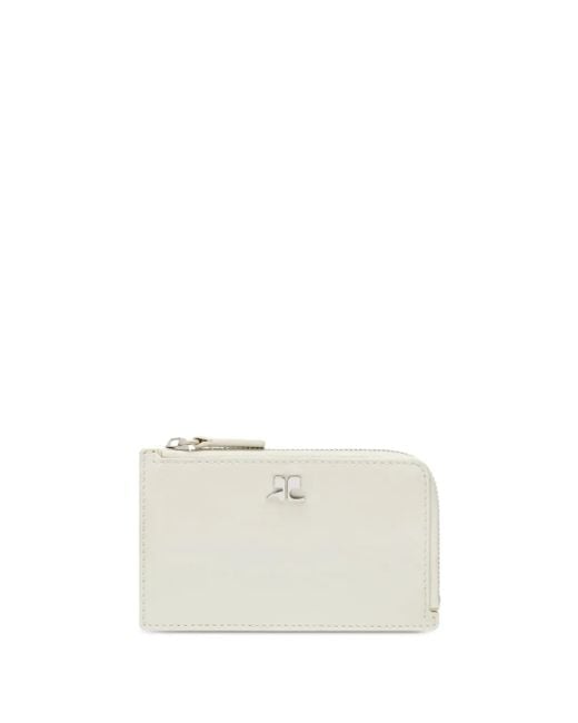 Courreges White Logo-Plaque Cardholder