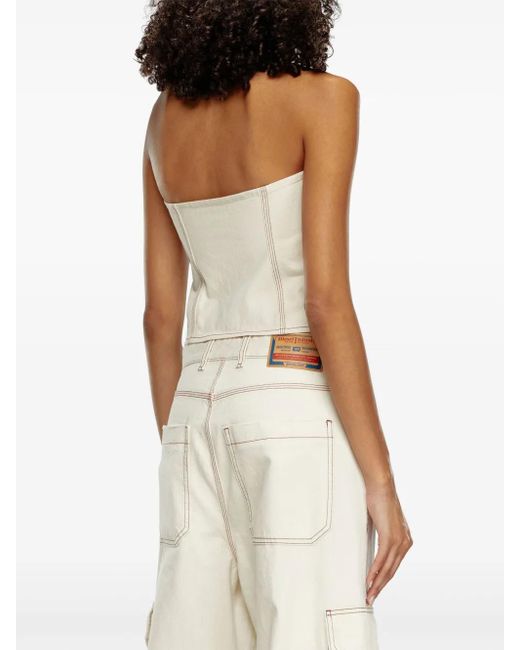 DIESEL White De-Ville Strapless Top