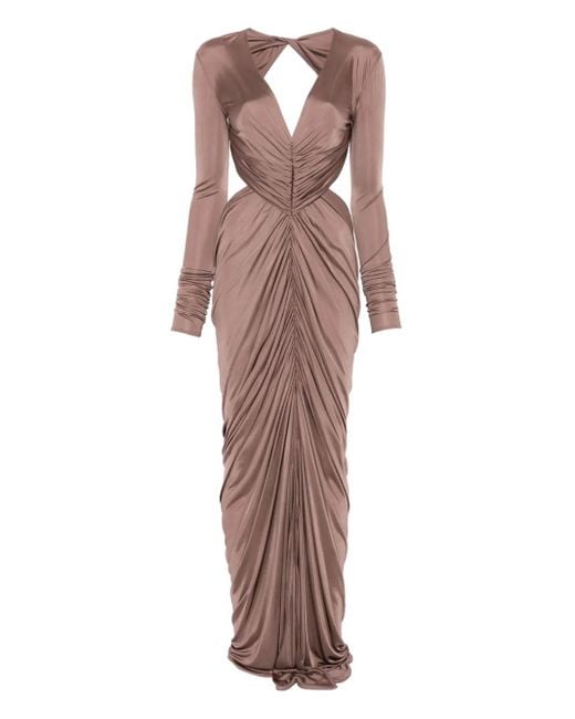 Rick Owens Pink Cut-Out Draped Dress