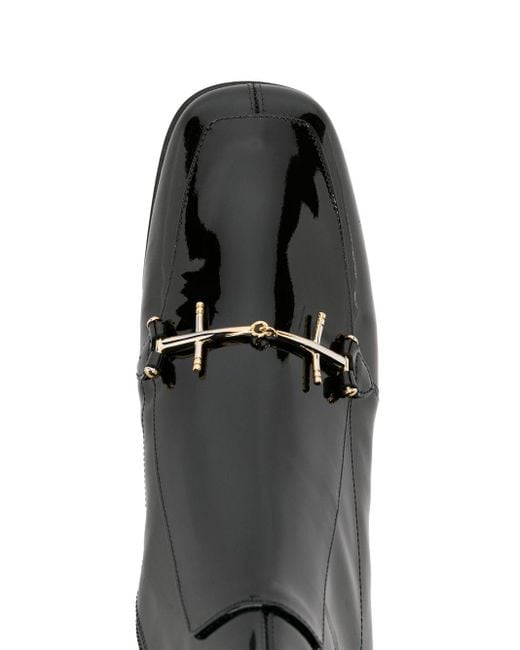 Saint Laurent Black Beau Boots In Patent Leather for men