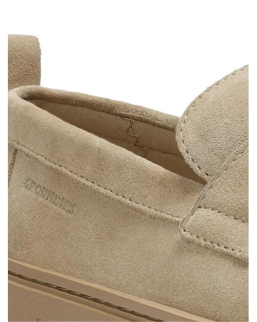 Groundies Natural Brisbane Calf-Suede Loafers for men