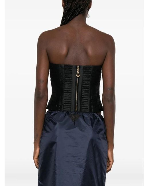 Aje. Black Stella Bow-Detail Blouse
