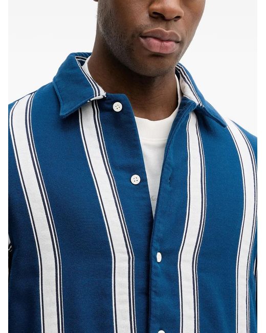 Marc O' Polo Blue Striped Button-Down Shirt for men