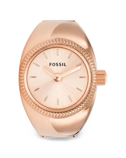 Fossil Pink Watch Ring 15Mm Watch
