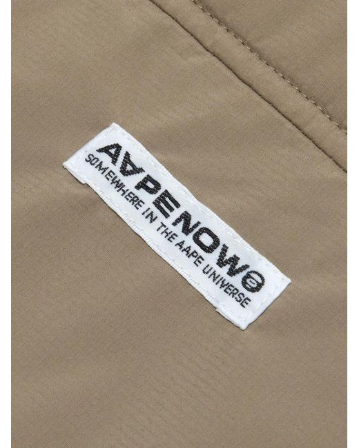 Aape By A Bathing Ape Natural Logo-Patch Zip-Up Jacket for men