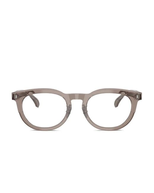 Moncler Gray Round-Frame Glasses