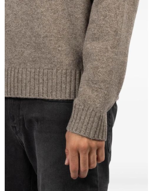 FRAME Gray Ribbed Knit Sweater for men