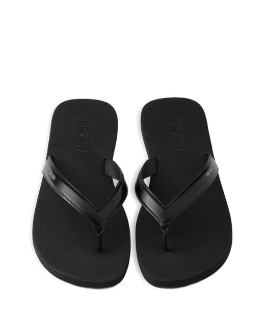 Prada Sandalen Mit Logo-Print in White für Herren