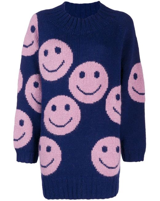 Marc Jacobs Blue 'Smiley' Pullover