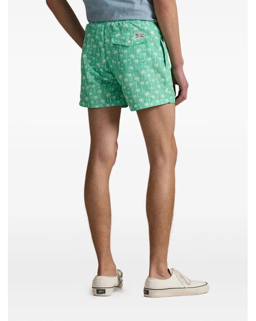 Polo Ralph Lauren Green Palm Tree Swim Shorts for men